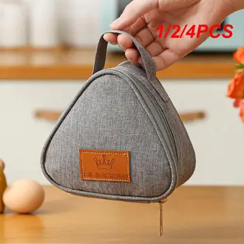 1/2/4PCS Триъгълна изолационна чанта Алуминиево фолио Удобна кутия Голяма пазарска чанта за храна Студентска оризова топка чанта Преносима кутия за обяд на открито