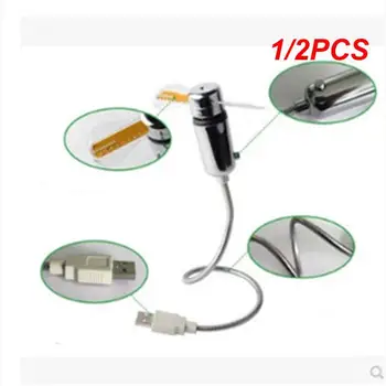 1/2PCS USB LED светкавична светкавица Self Program Fan Edit&Display Цветни букви Символ Брой Поздрави Лозунг Fan за PC & Mobile