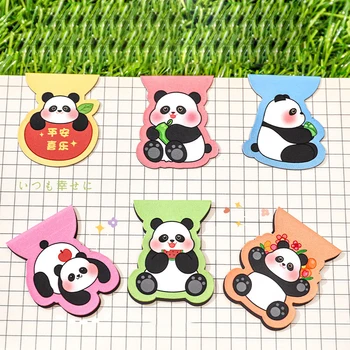 1 Pc Сладък карикатура Panda магнит Bookmark Учене канцеларски материали Creative Bookmark Магнитни за книги Студентски подаръци Училищни пособия