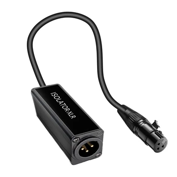 1 PCS аудио кабел изолатор XLR елиминира шума Ground Loop аудио изолатор елиминира шума лесно инсталиране