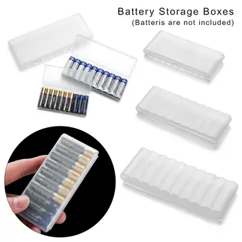 10 слот преносима пластмасова кутия за съхранение на батерии твърд контейнер случай за AAA / AA / 18650 батерия организатор аксесоари