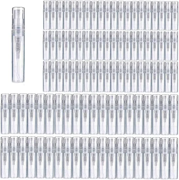 100Pcs 2ml 3ml 5ml мини пластмасов спрей празни бутилки преносим аромат парфюм пулверизатор за многократна употреба мъгла козметични контейнери