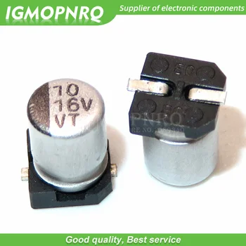 10pcs 16v10uf 4 * 5mm SMD алуминиев електролитен кондензатор 10uf 16v 16v10uf-SMD