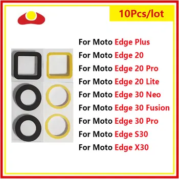 10Pcs задна задна камера обектив стъкло за Motorola MOTO Edge 20 Lite Plus 30 Pro X30 Edge S Pro 30 Fusion Neo с лепило стикер
