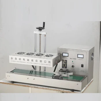 110V индукционна бутилка уплътнител капачка диаметър непрекъсната топлина запечатване машина за 20-130 мм бутилки