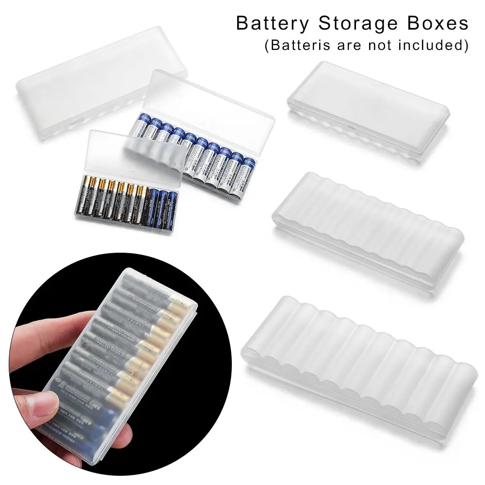 10 слот преносима пластмасова кутия за съхранение на батерии твърд контейнер случай за AAA / AA / 18650 батерия организатор аксесоари Изображение 0