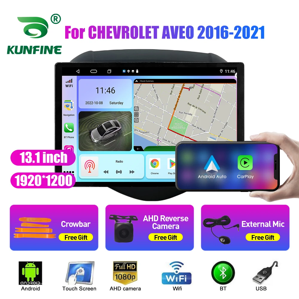 13.1 инчов автомобил радио за CHEVROLET AVEO 2016-2021 кола DVD GPS навигация стерео Carplay 2 Din централна мултимедия Android Auto Изображение 0