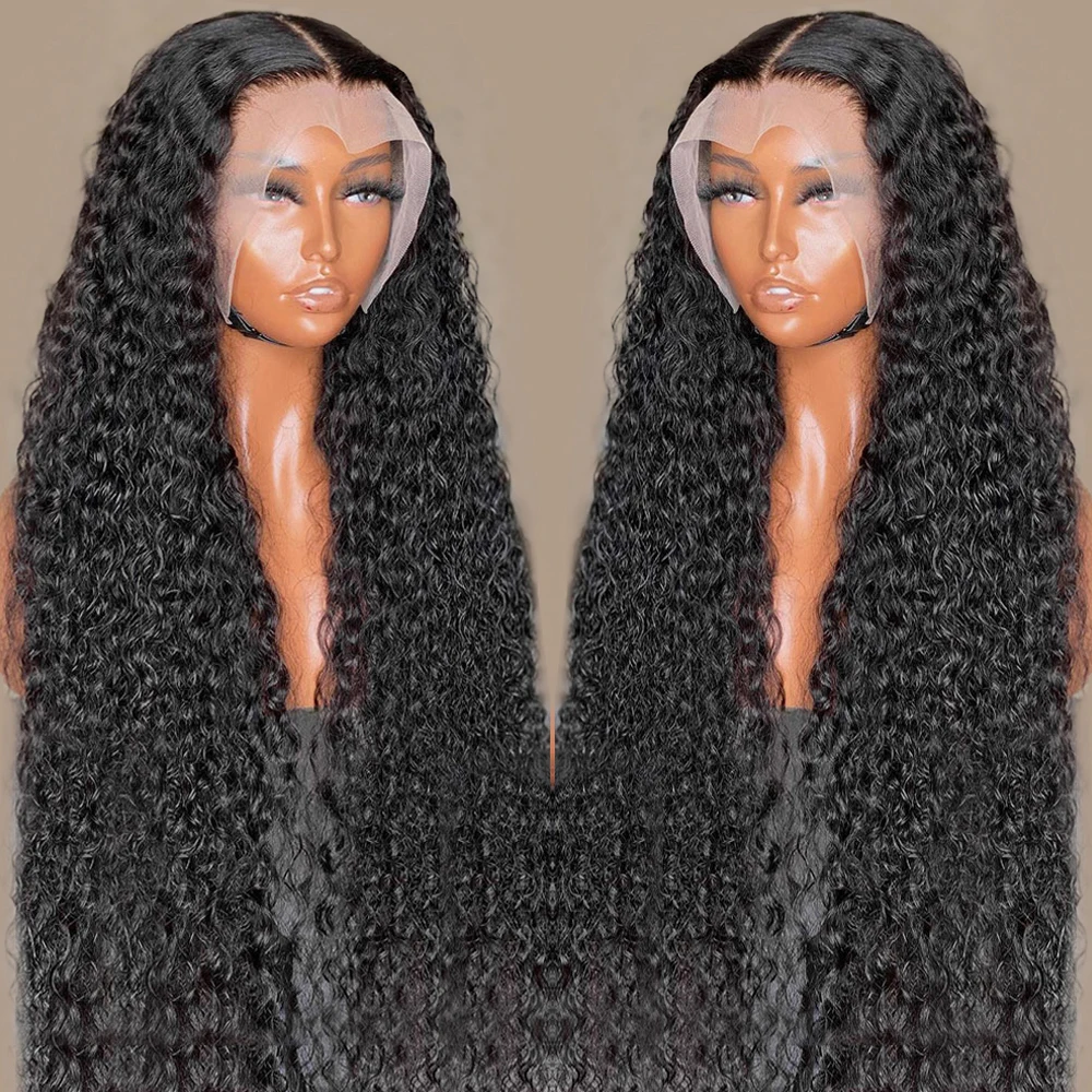 250 Плътност Hd дантела фронтална перука дълбока вълна перуки за бразилски жени къдрава човешка коса коса 13x6 дълбока вода вълна дантела предна перука Изображение 0