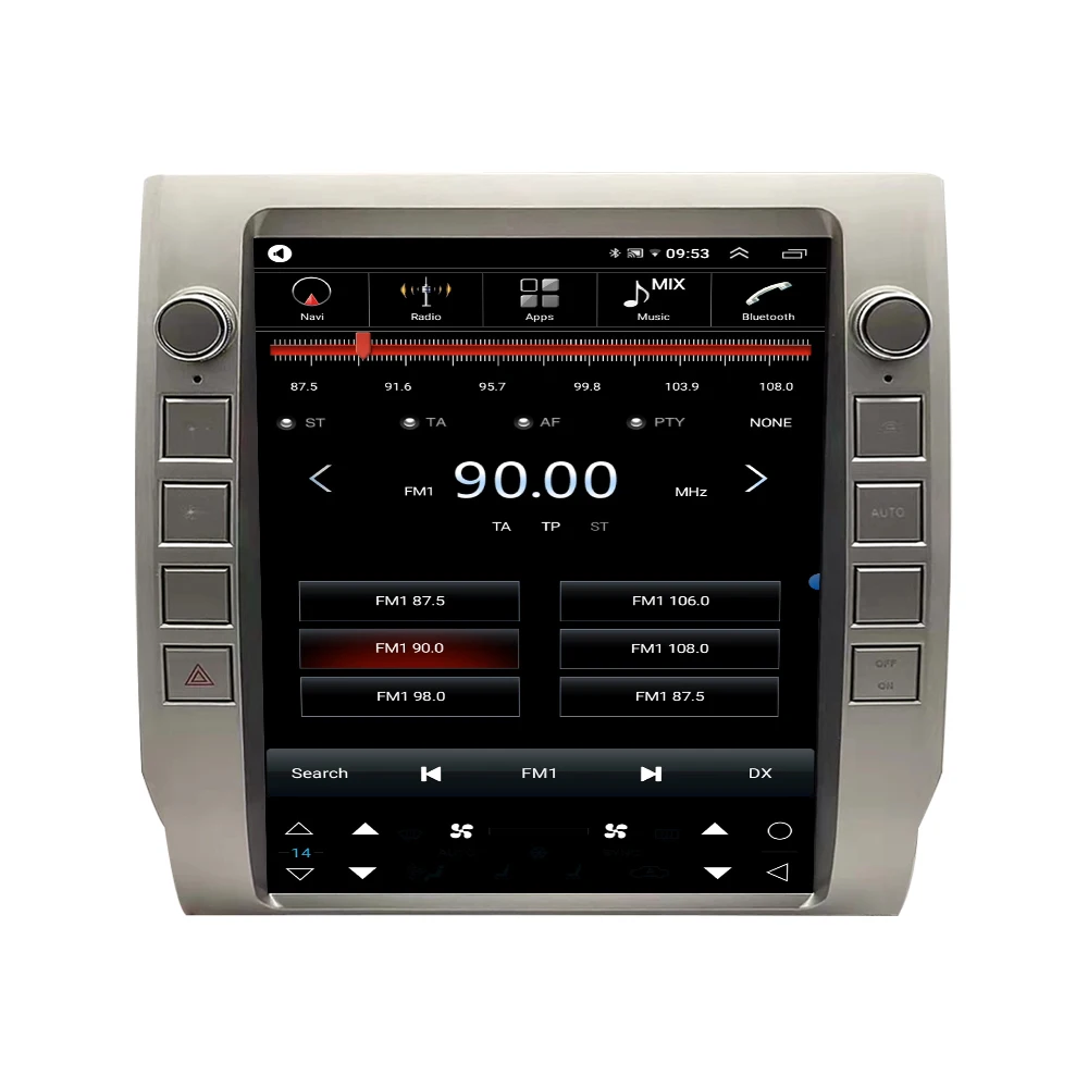 Android Tesla стил кола радио за Toyota тундра 2014-2020 издание мултимедиен плейър главата единица GPS Navi Auto стерео Carplay аудио Изображение 0