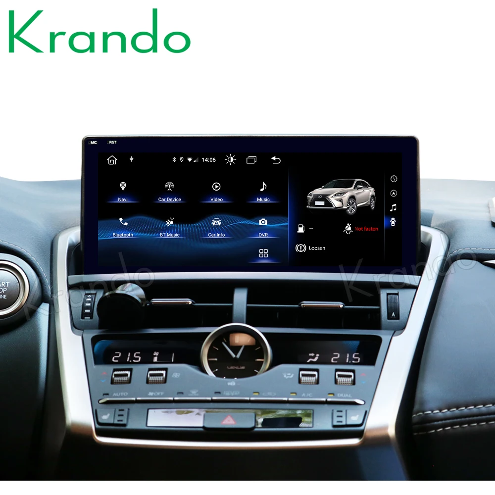 Krando Android 4G 64G 10.25'' Автомобилно радио за Lexus NX 200t 300h 2013-2019 GPS плейър BT WIFI безжична Carplay мултимедия Изображение 0
