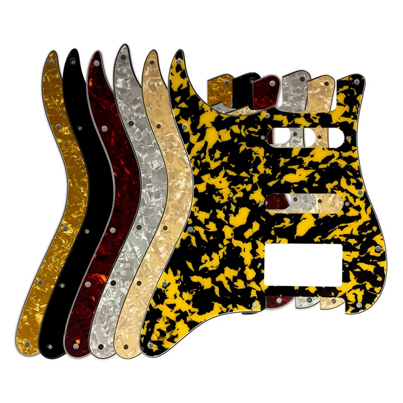 Pleroo качествени части за електрическа китара - за САЩ\ Мексико Fd Strat 11 дупки HSS PAF Humbucker китара Pickguard плоча без обем дупка Изображение 0