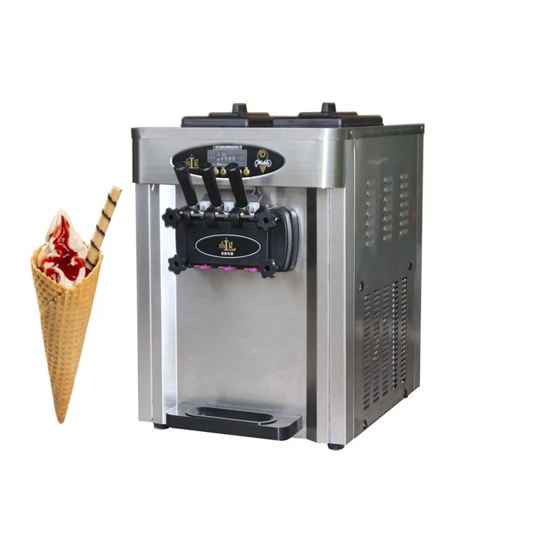 Висококачествена и евтина машина за сладолед, неръждаема стомана, машина за мелба с три вкуса Изображение 0