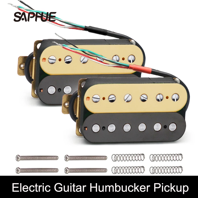 Електрическа китара двойна намотка Humbucker електрическа китара пикап мост или врата пикап за изберете слонова кост / черно Изображение 0