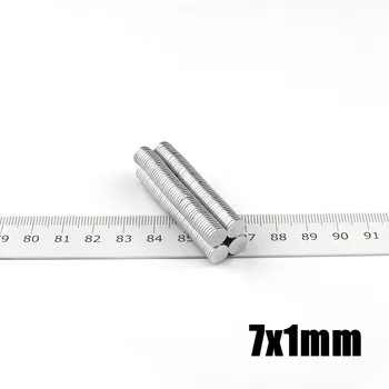  20 ~ 500Pcs 7x1mm Малък N35 кръгъл магнит 7 * 1 mm неодимов магнит постоянен NdFeB супер силни мощни магнити 7x1 mm