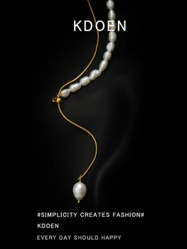 2022 Нова барокова неправилна перлена висулка верига снаждане огърлица Дамска мода бижута парти Елегантни аксесоари за момичета