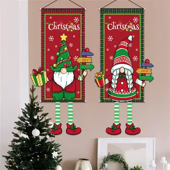 2023 Весела Коледа висящи плат плакат фон плат коледна украса за дома Коледа дърво висулки