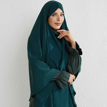 2023 Ислям Рамадан Абая Твърд малайски индонезийски дълъг шал шал халат Femme Musulmane лента за глава Дубай Hui Дамска чанта лента за глава