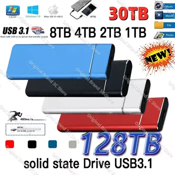 2024 Нов преносим SSD тип-C USB3.1 2TB външен мобилен твърдотелен диск 16TB високоскоростен 1TB твърд диск за лаптоп за масово съхранение