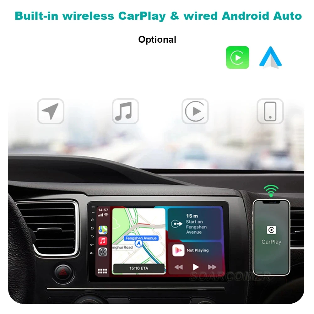 9' Android 13 За Mitsubishi Pajero Sport 3 L200 2015 - 2019 Кола Autoradio Auto Radio Мултимедия Видео плейър Навигация Изображение 1