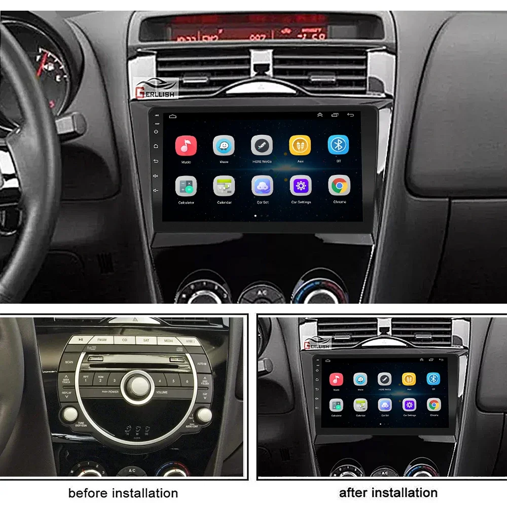 Android10.1За Mazda RX8 2009-2011 Автомобилно радио Многофункционален 9-инчов сензорен екран GPS стерео за кола Кабелен Carplay плейър Автомобилно радио Изображение 1