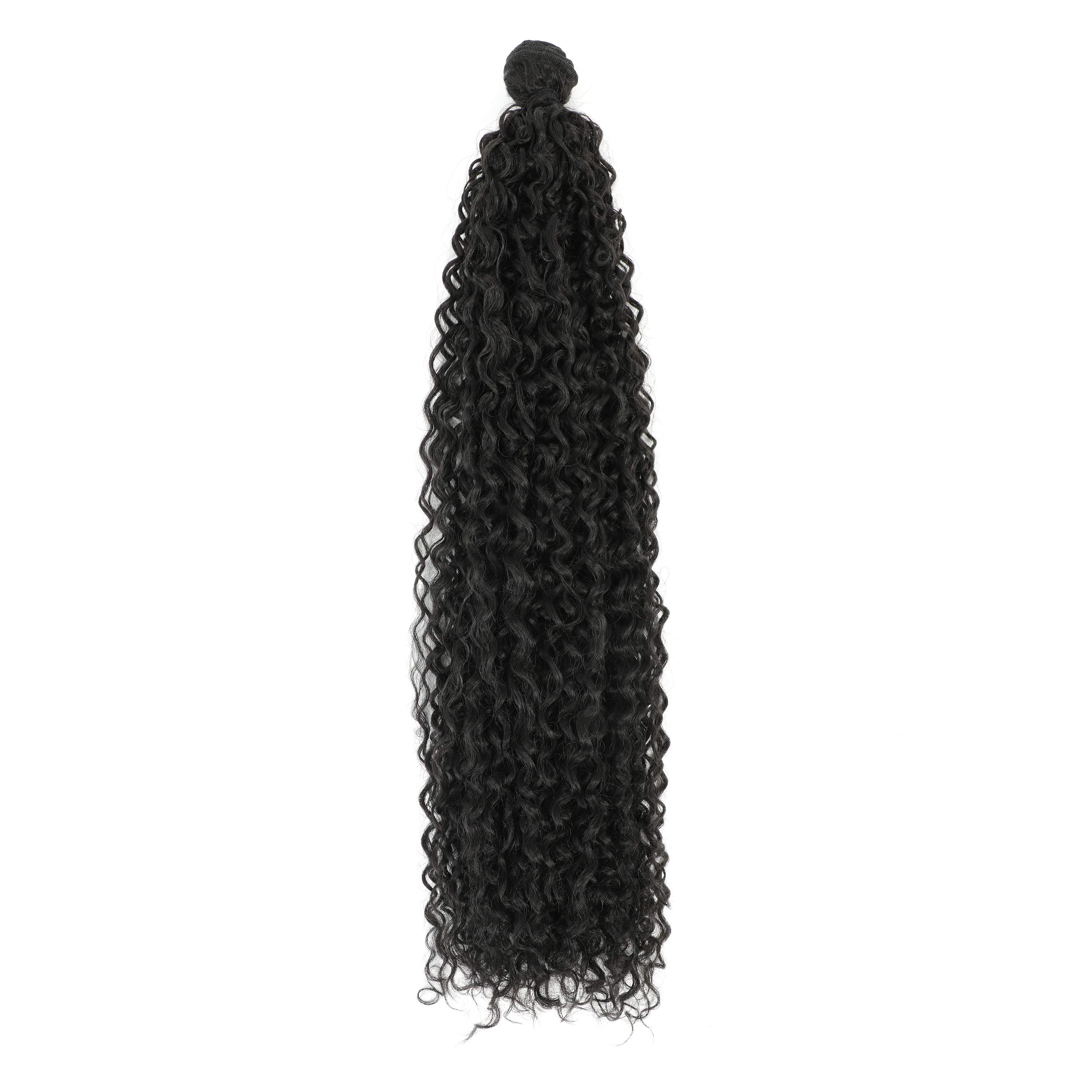 Magicae къдрава естествена коса разширения дълги синтетични къдрава пакети естествена коса тъкат разширения за жени Изображение 1