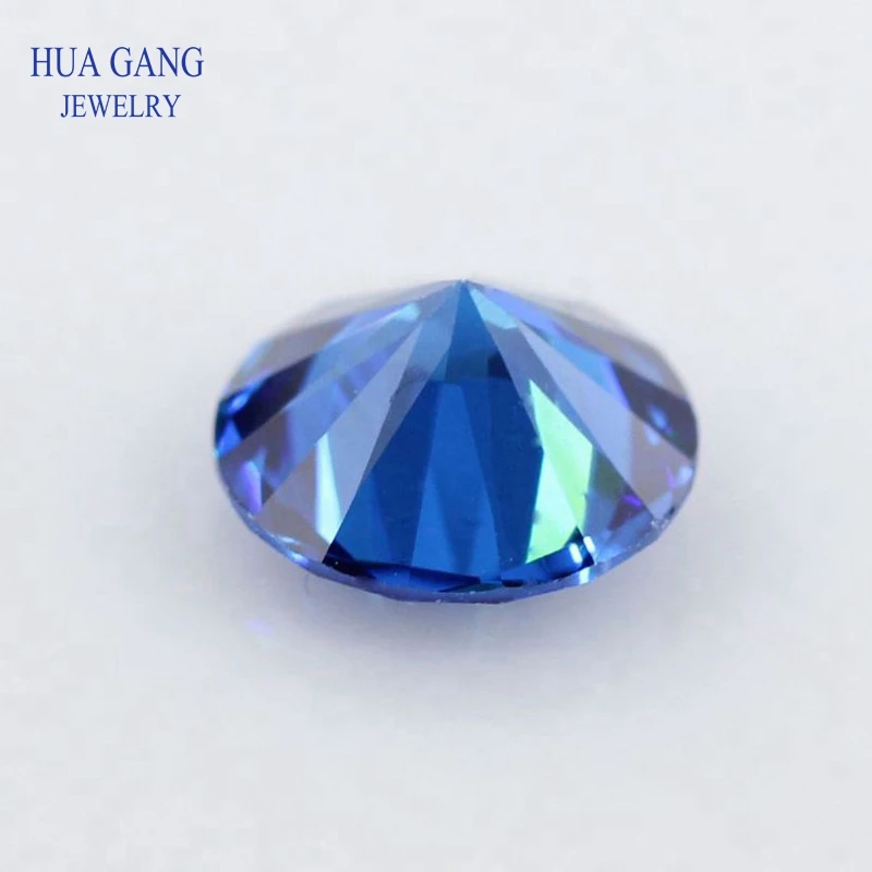  Royal Blue 0.8 ~ 3mm кубичен цирконий камък кръгла форма 5A брилянтен нарязани хлабав CZ камък синтетични скъпоценни камъни виж синьо за бижута Изображение 1