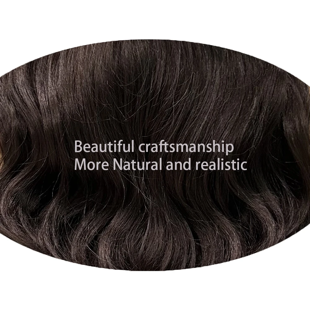 X-TRESS кафяви перуки елегантен 28 инчов дълго тяло вълна синтетична дантела предна перука за черни жени дишаща естествена коса дантела перуки Изображение 1