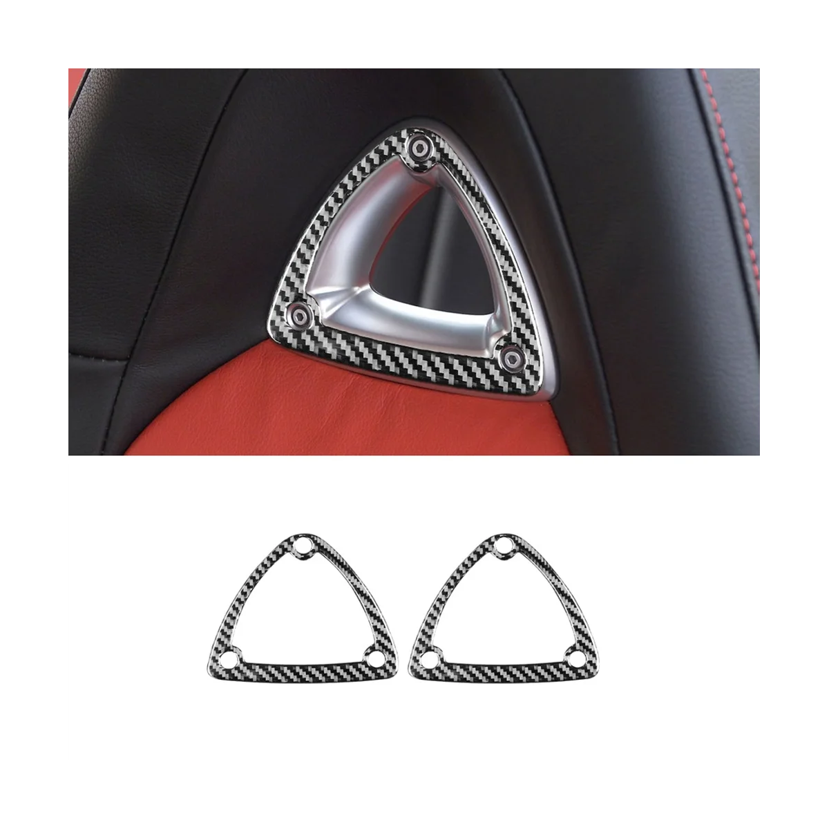 За Mazda RX8 RX-8 2004-2008 въглеродни влакна седалка облегалка за глава декорация покритие подстригване стикери кола интериор аксесоари Изображение 1