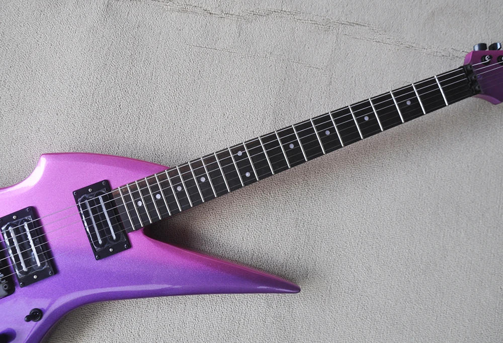  лилава 6 струнна електрическа китара с фретборд от палисандрово дърво, може да бъде персонализирана Изображение 1