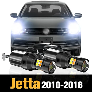 2pcs Canbus LED двоен режим мигач + дневна светлина DRL аксесоари за VW Jetta mk4 2010-2016 2011 2012 2013 2014 2015