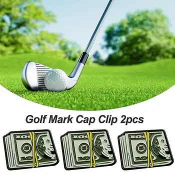 2Pcs Магнитни маркери за топка за голф Творческа форма Устойчива на корозия устойчива на корозия Компактен размер Уникален дизайн Маркери за голф топка Достъп