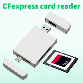2TB CFexpress четец на карти + USB 3.1 Gen2 10Gbps тип C Z6 / Z7 1DX3 адаптер за магнитна атракция с памет с двойна глава