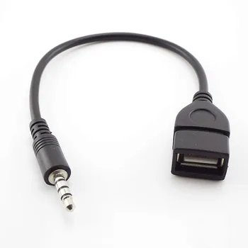 3.5mm жак мъжки към USb женски жак 3.5 мъжки конвертор слушалки слушалка аудио кабел адаптер конектор кабел за mp3 4 телефон компютър