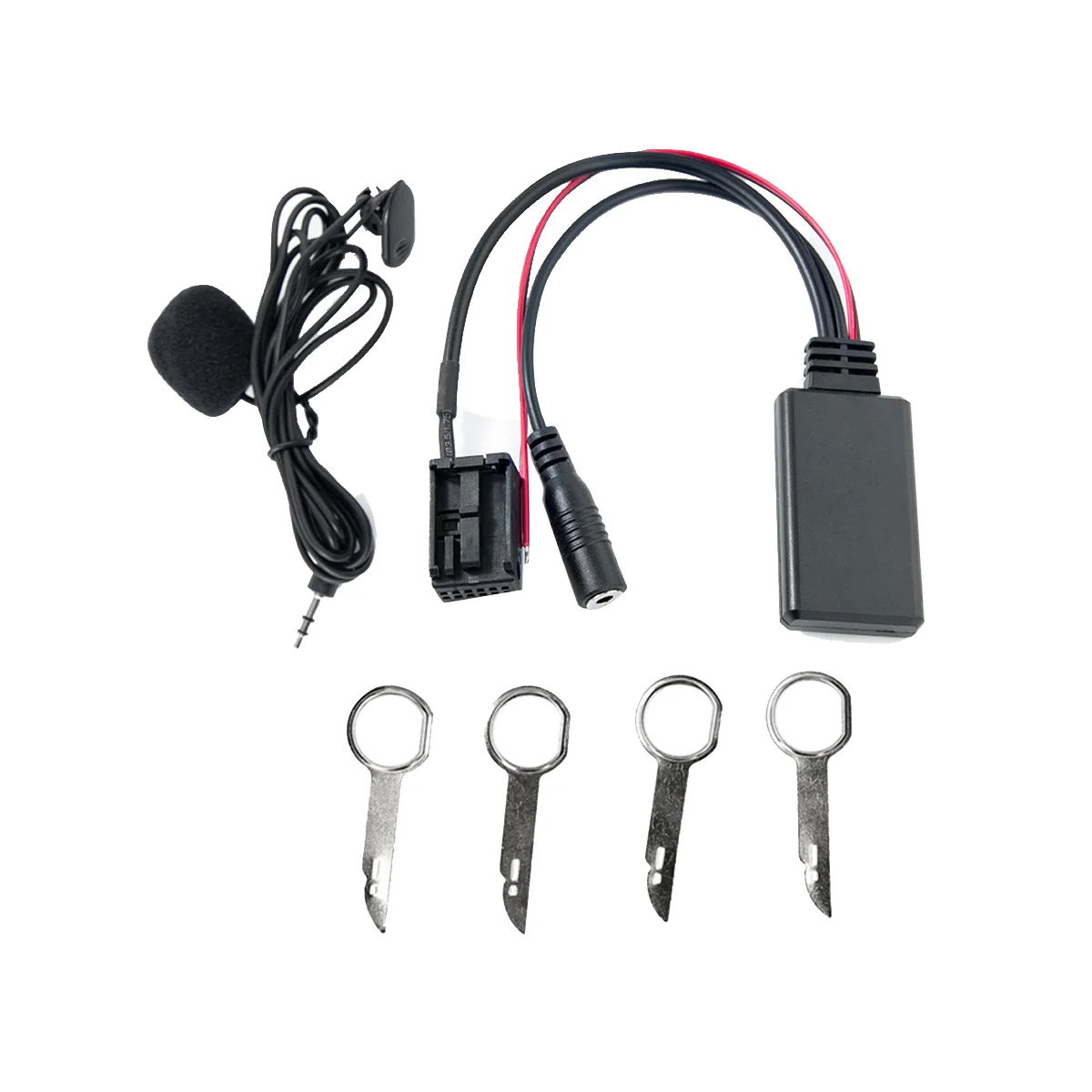 Aux кабелен Bluetooth адаптер за Ford 6000CD USB 5.0 музикален плейър аудио адаптер микрофон хендсфри Изображение 2