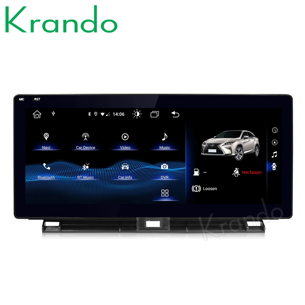 Krando Android 4G 64G 10.25'' Автомобилно радио за Lexus NX 200t 300h 2013-2019 GPS плейър BT WIFI безжична Carplay мултимедия Изображение 2