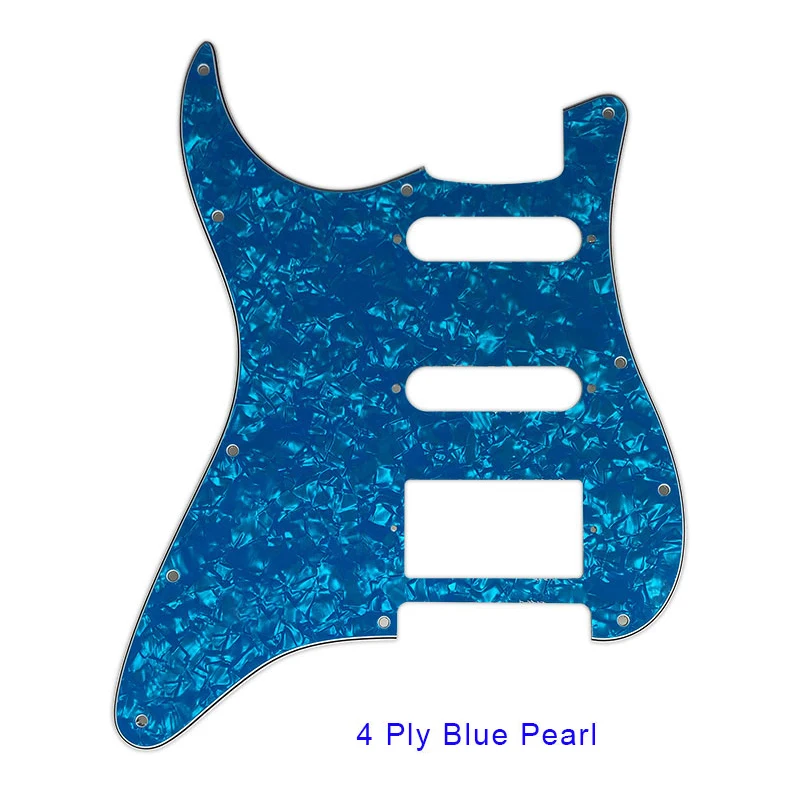 Pleroo качествени части за електрическа китара - за САЩ\ Мексико Fd Strat 11 дупки HSS PAF Humbucker китара Pickguard плоча без обем дупка Изображение 2