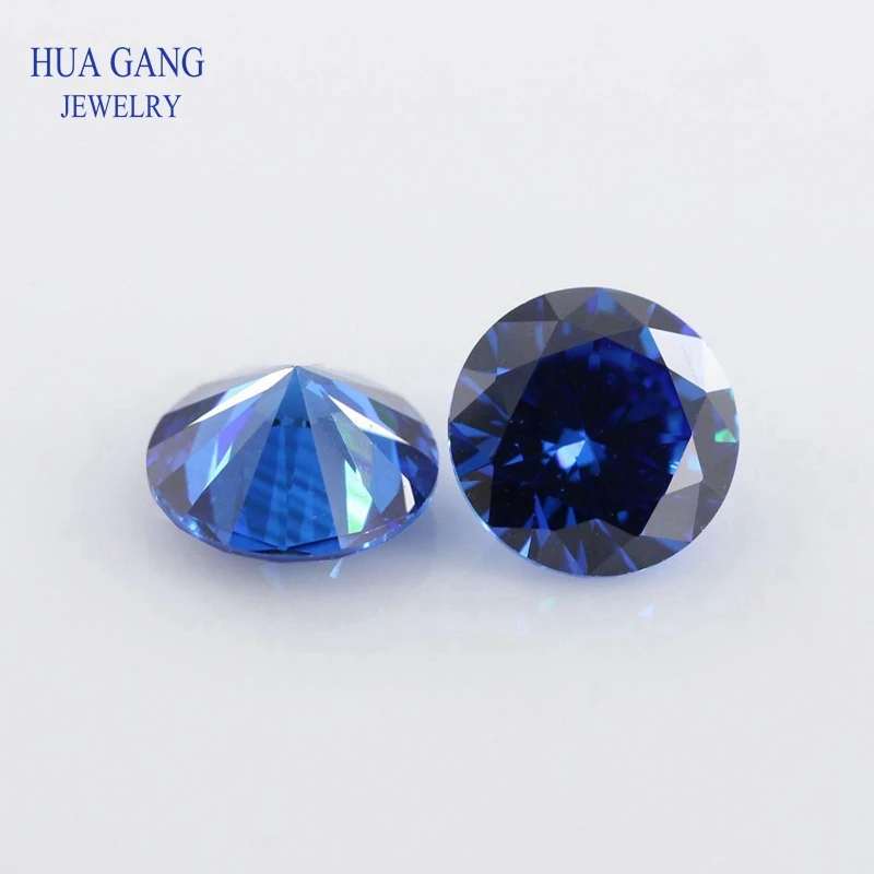  Royal Blue 0.8 ~ 3mm кубичен цирконий камък кръгла форма 5A брилянтен нарязани хлабав CZ камък синтетични скъпоценни камъни виж синьо за бижута Изображение 2