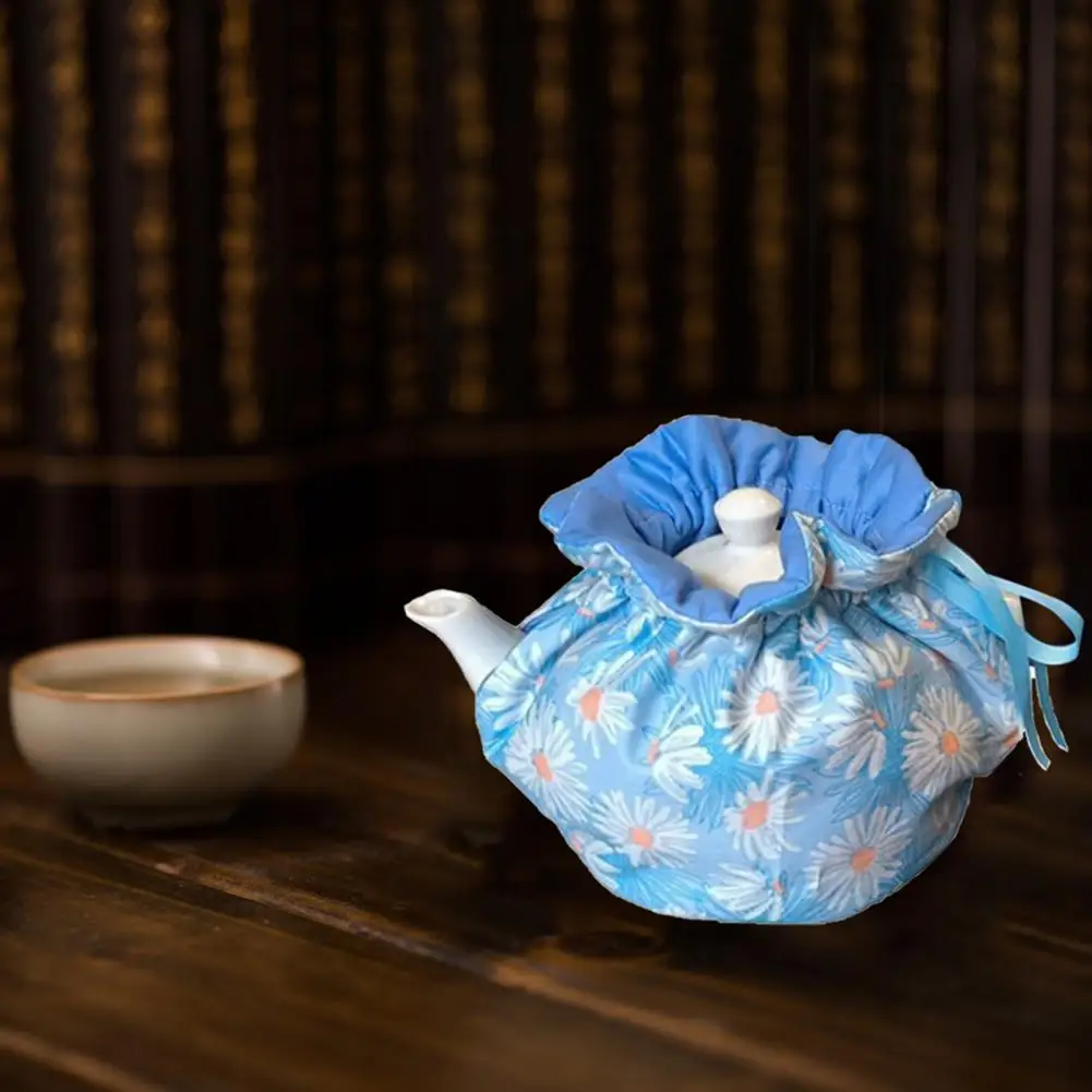 Tea Pot Cover Fabric Dustproof Non-Fading Boho Pattern Multipurpose Reusable Insulated Tea Cozy TeaPots Dust Cover Home Supplies Изображение 2