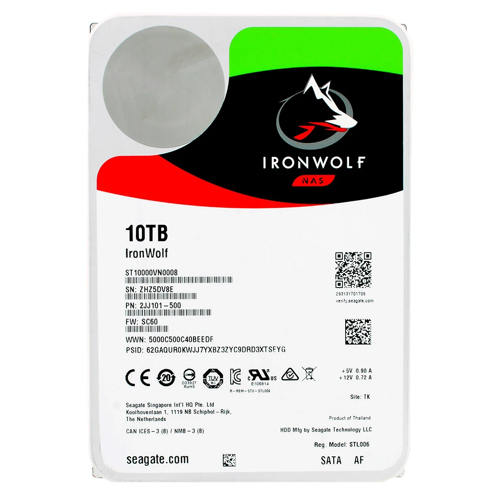 За ST10000VN0004 ST10000VN0008 IronWolf 10TB NAS съхранение твърд диск 256M Изображение 2