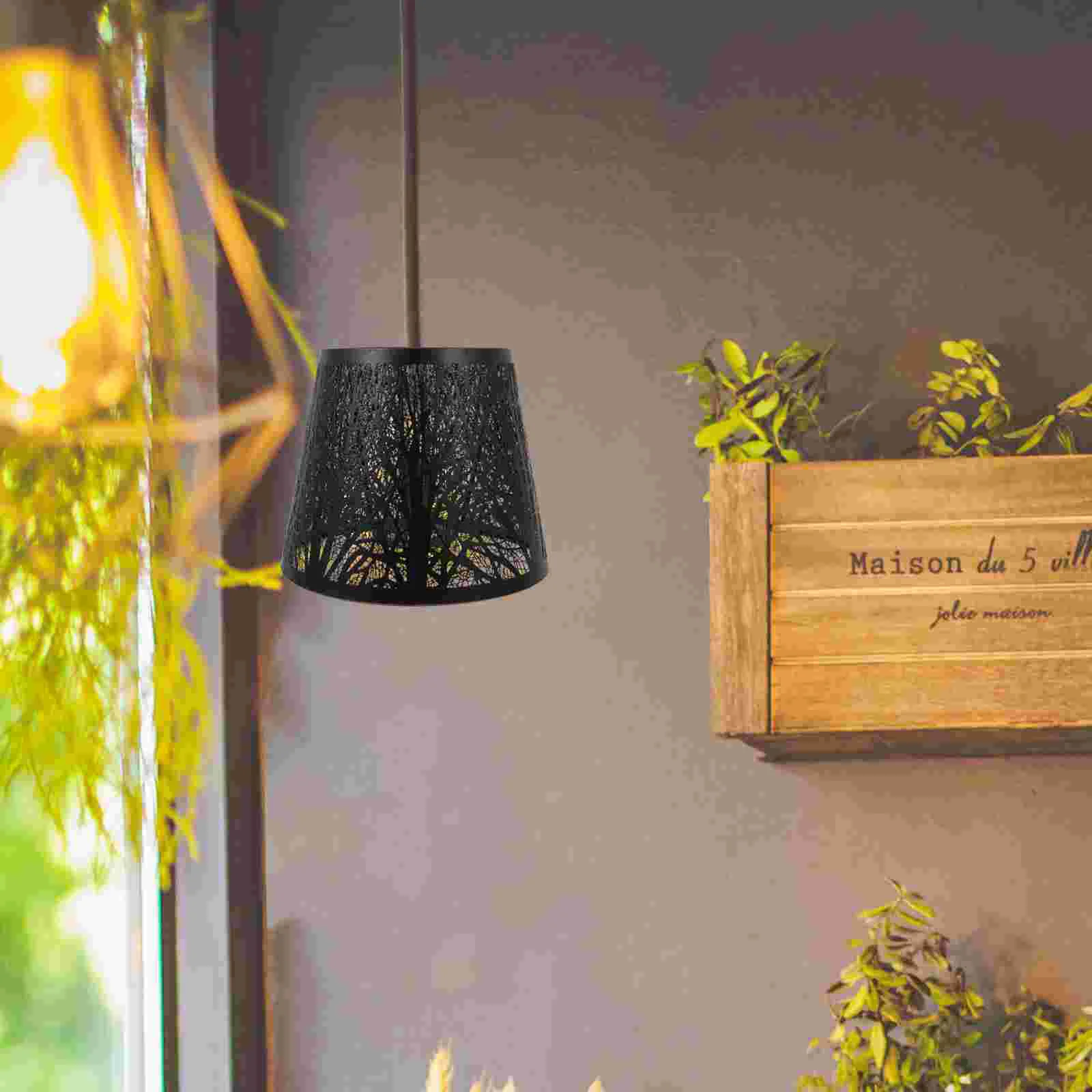 Настолна лампа сянка нощно шкафче аксесоари подова лампа покритие модерен домашен декор ковано желязо абажур черупка светлинни нюанси лампи Изображение 2