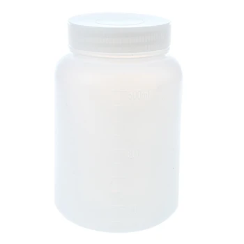 3X Лабораторен калъф за съхранение на химикали Бяла пластмасова бутилка с широка уста 500ML