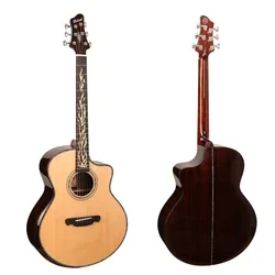 41 инча на едро акустична китара висок клас музикален инструмент, произведен в Китай смърч Топ Rosewood обратно фабрика цена китара