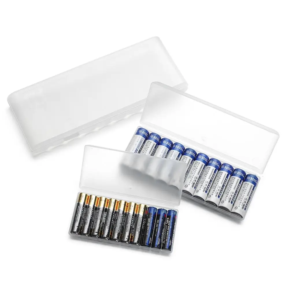 10 слот преносима пластмасова кутия за съхранение на батерии твърд контейнер случай за AAA / AA / 18650 батерия организатор аксесоари Изображение 3