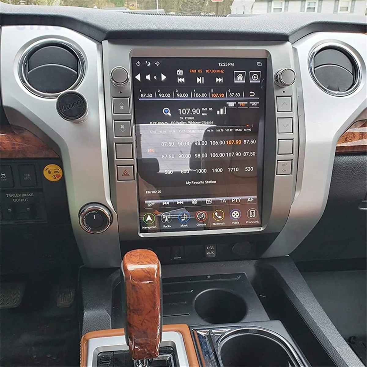 Android Tesla стил кола радио за Toyota тундра 2014-2020 издание мултимедиен плейър главата единица GPS Navi Auto стерео Carplay аудио Изображение 3