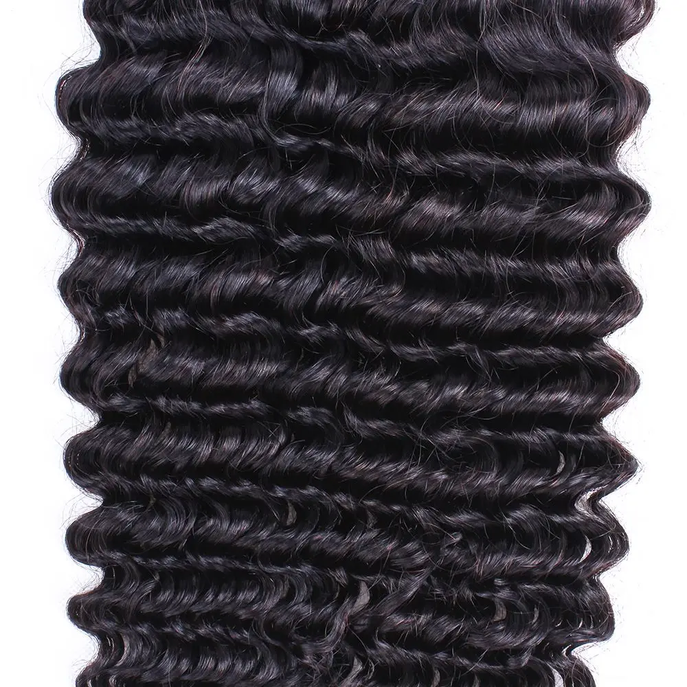 Deep Wave човешки коси пакети бразилски коса тъкане 100g естествена човешка коса пакет 12A клас Remy дълбока вълна Изображение 3