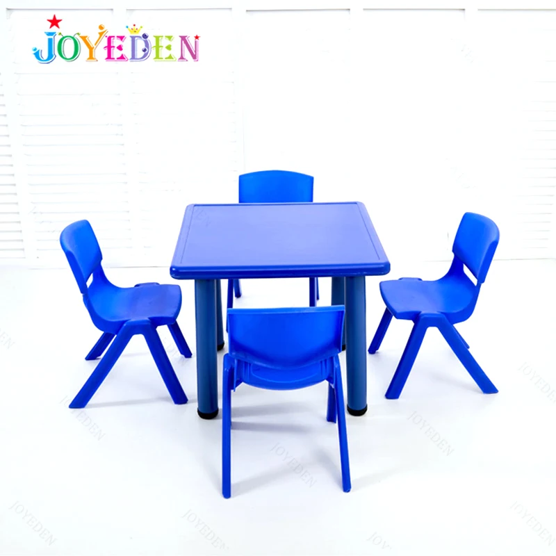 луксозни детски мебели регулируема детска учебна маса и комплект 4 стола училищни мебели, използвани за деца Изображение 3