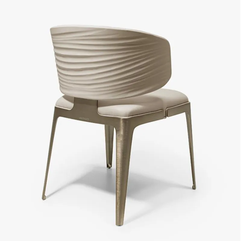 Модерен дизайн бар стол метална кожа рецепция брояч трапезни столове маникюр Nordic Sillas пара Comedor Stuhl мебели YX50BY Изображение 3