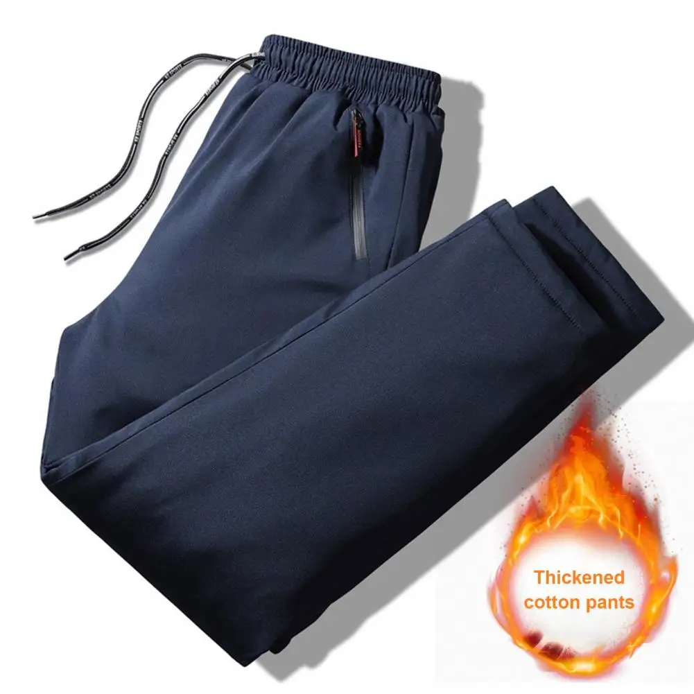 Мъжки ежедневни панталони с цип джобни панталони Ветроупорни мъжки зимни панталони с подсилени джобове с цип Универсален за случайни Изображение 3