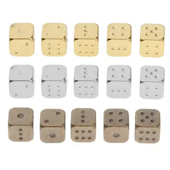 5 бр. 6 едностранни зарове комплект цветове зарове със златни семки кръг ъгъл зарове роля играе зарове DIY Mahjong аксесоари