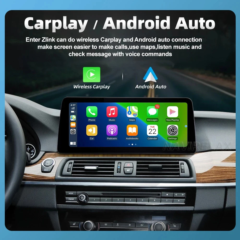 Android 12 Автомобилно радио за BMW Серия 1 F20 F21 / Серия 3 F30 F31 F34 / 4 Серия F32 F33 F36 Carplay Екран Видео плейър GPS Navi Изображение 4